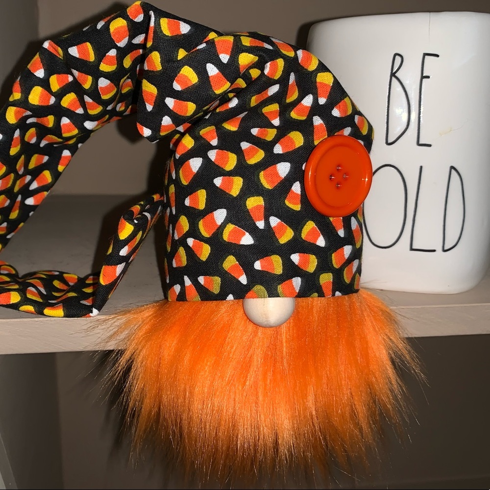 Handmade Halloween Candy Corn Adorable Gnome